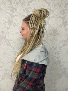 DE set celá hlava - Fake dredy1